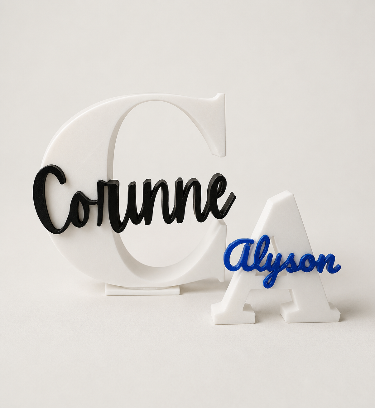 Personalized Initial Name Sign | Custom 3D Printed Letter Decor