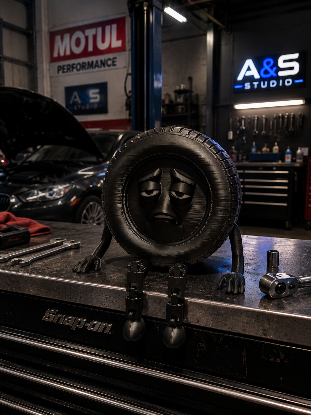 Tired Tire 3D Printed Figurine