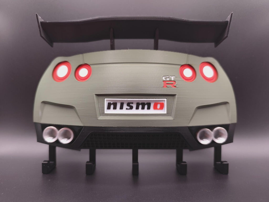 GT-R inspired 3D printed JDM five hook wall key rack, product image 1 of 10 by A&S Studio
