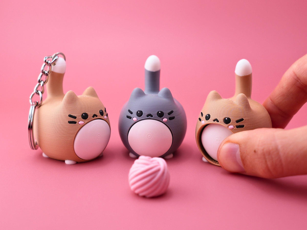 3D printed mix and match fidget clicker keychain toys, product image 4 of 10 by A&S Studio
