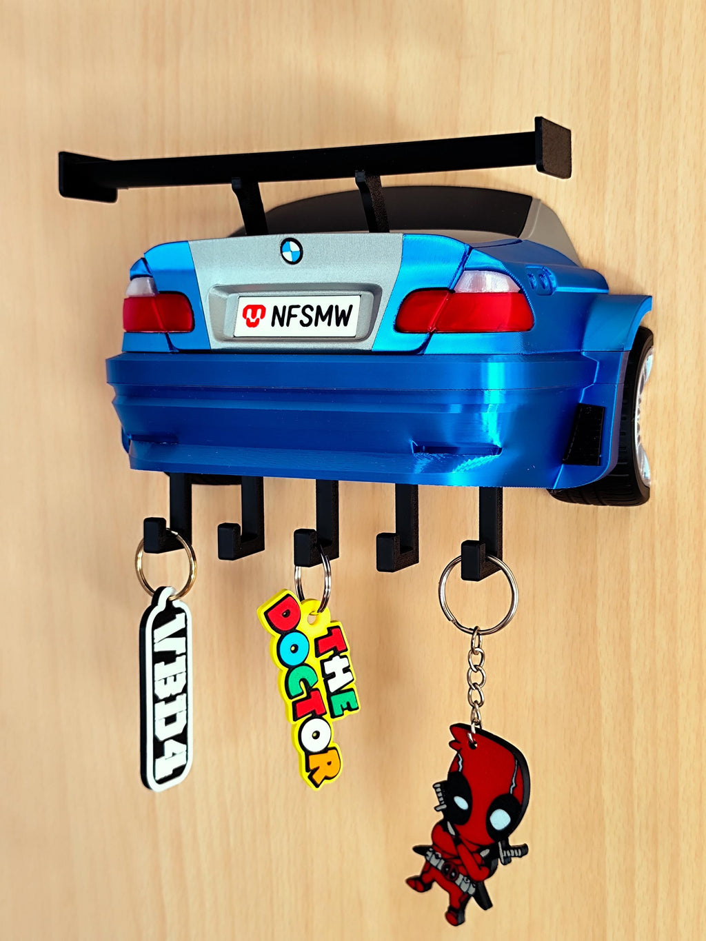 BMW M3 GTR inspired 3D printed five hook car key holder, product image 5 of 9 by A&S Studio