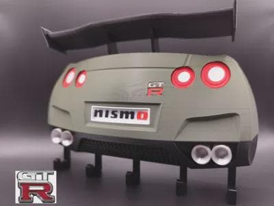 GT-R inspired 3D printed JDM five hook wall key rack, product image 3 of 10 by A&S Studio