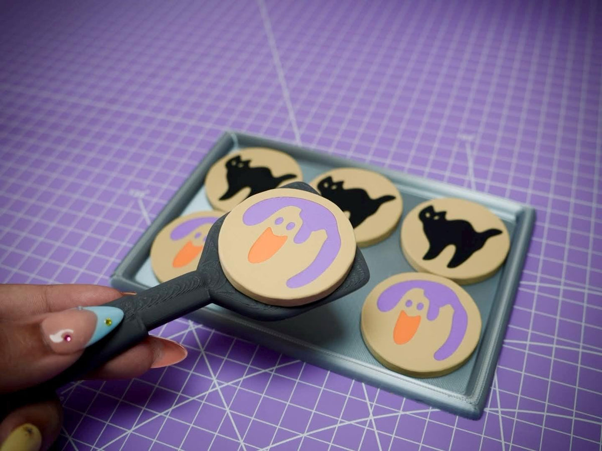 3D printed Halloween ghost cat and pumpkin cookie fidget playset, product image 5 of 5 by A&S Studio