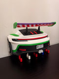 Toy Story GT3 RS Key Holder | 3D Printed Porsche Wall Hanger (Buzz Lightyear Colors) - product photo 1