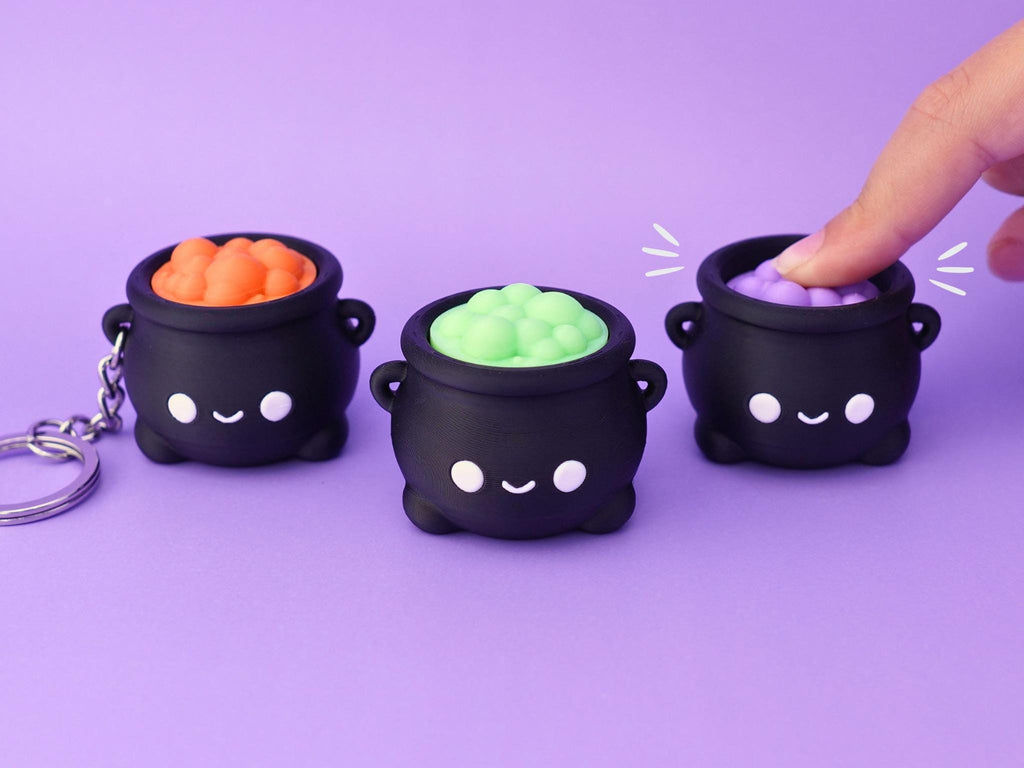 3D printed mix and match fidget clicker keychain toys, product image 9 of 10 by A&S Studio