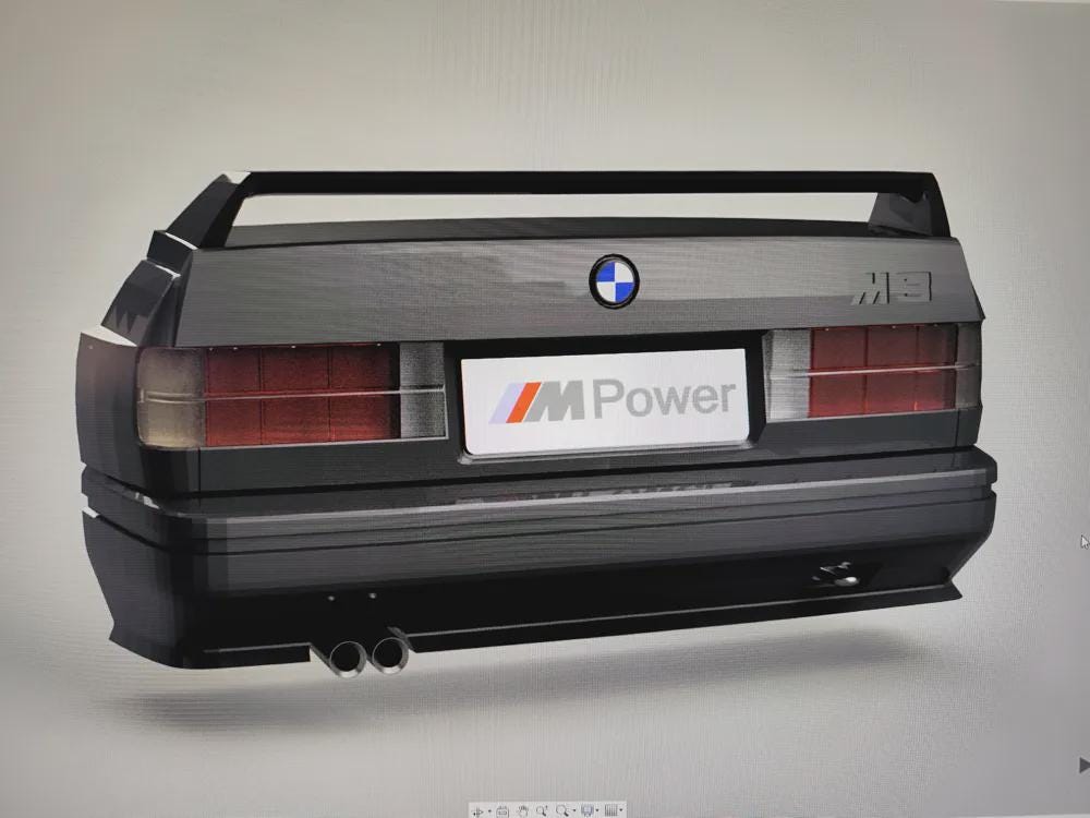 BMW E30 M3 Inspired 3D Printed Key Holder, Custom Color Garage Wall Decor - product photo 9