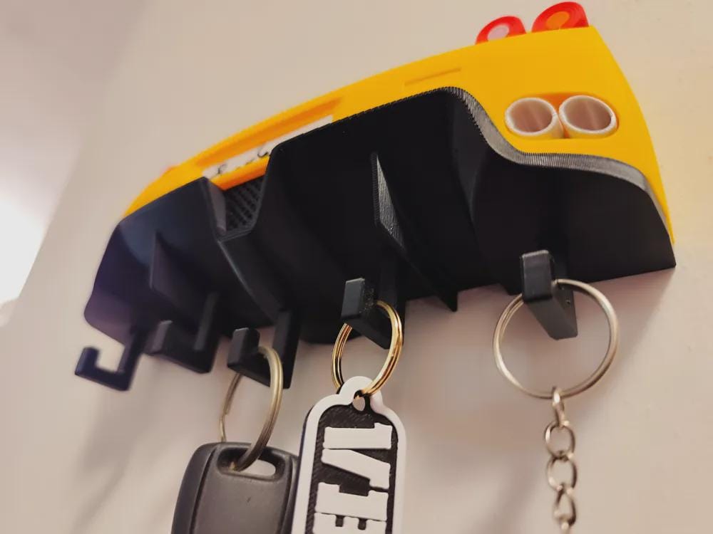 Enzo-Inspired 3D Printed Car Key Holder | Supercar Wall Rack (5 Hooks) - product photo 7