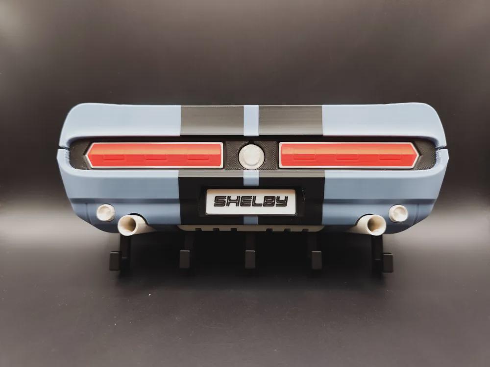 Shelby GT500 Inspired 3D Printed Key Holder | Custom Color Mustang Wall Rack (5 Hooks) - product photo 2