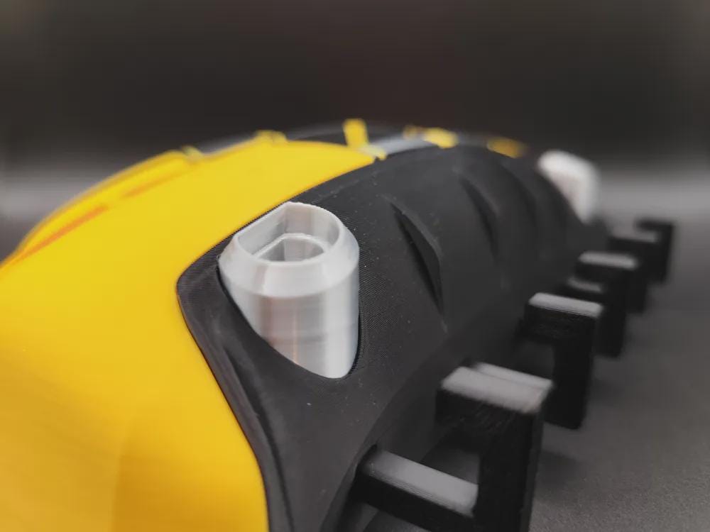 Transformers Bumblebee Key Holder | 3D Printed Yellow Muscle Car Wall Rack (5 Hooks) - product photo 5