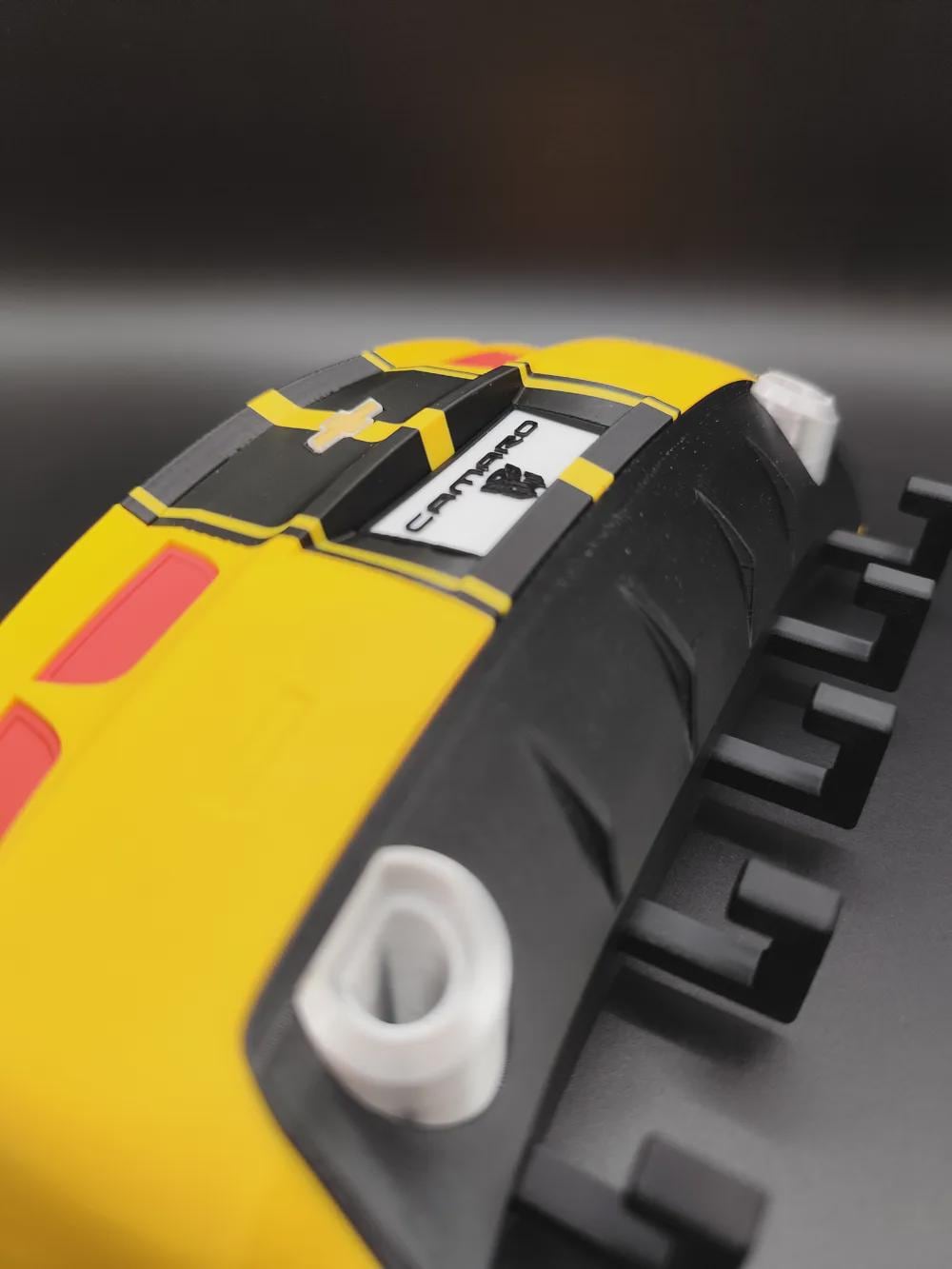 Transformers Bumblebee Key Holder | 3D Printed Yellow Muscle Car Wall Rack (5 Hooks) - product photo 6