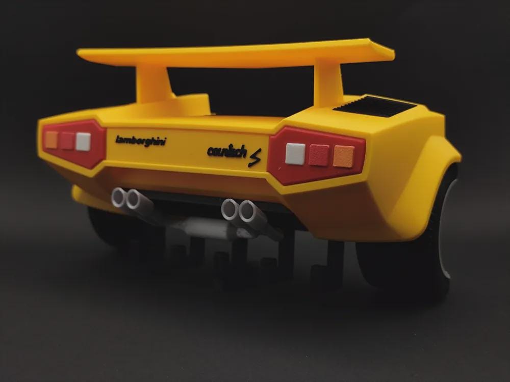 Countach-Inspired 3D Printed Key Holder | Customizable Sports Car Garage Decor - product photo 1