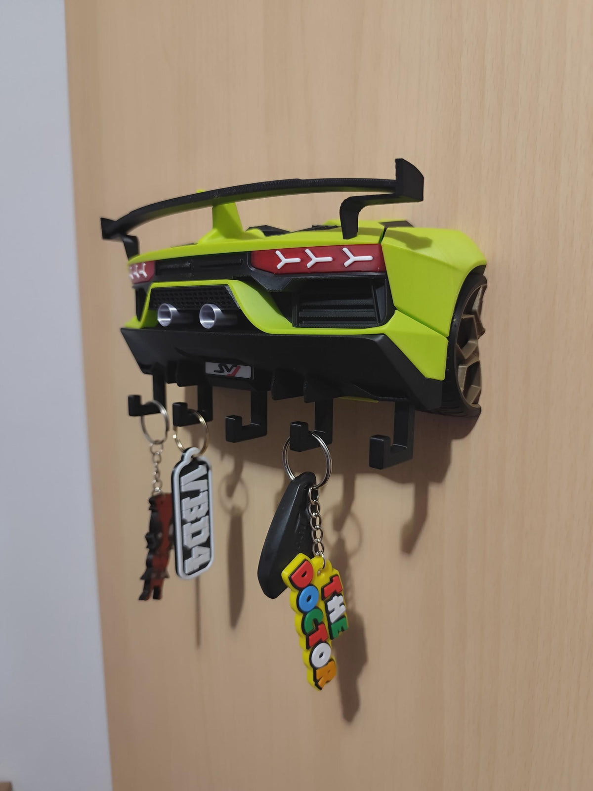 Aventador SVJ Inspired 3D Printed Key Holder | Customizable Supercar Wall Decor - product photo 9