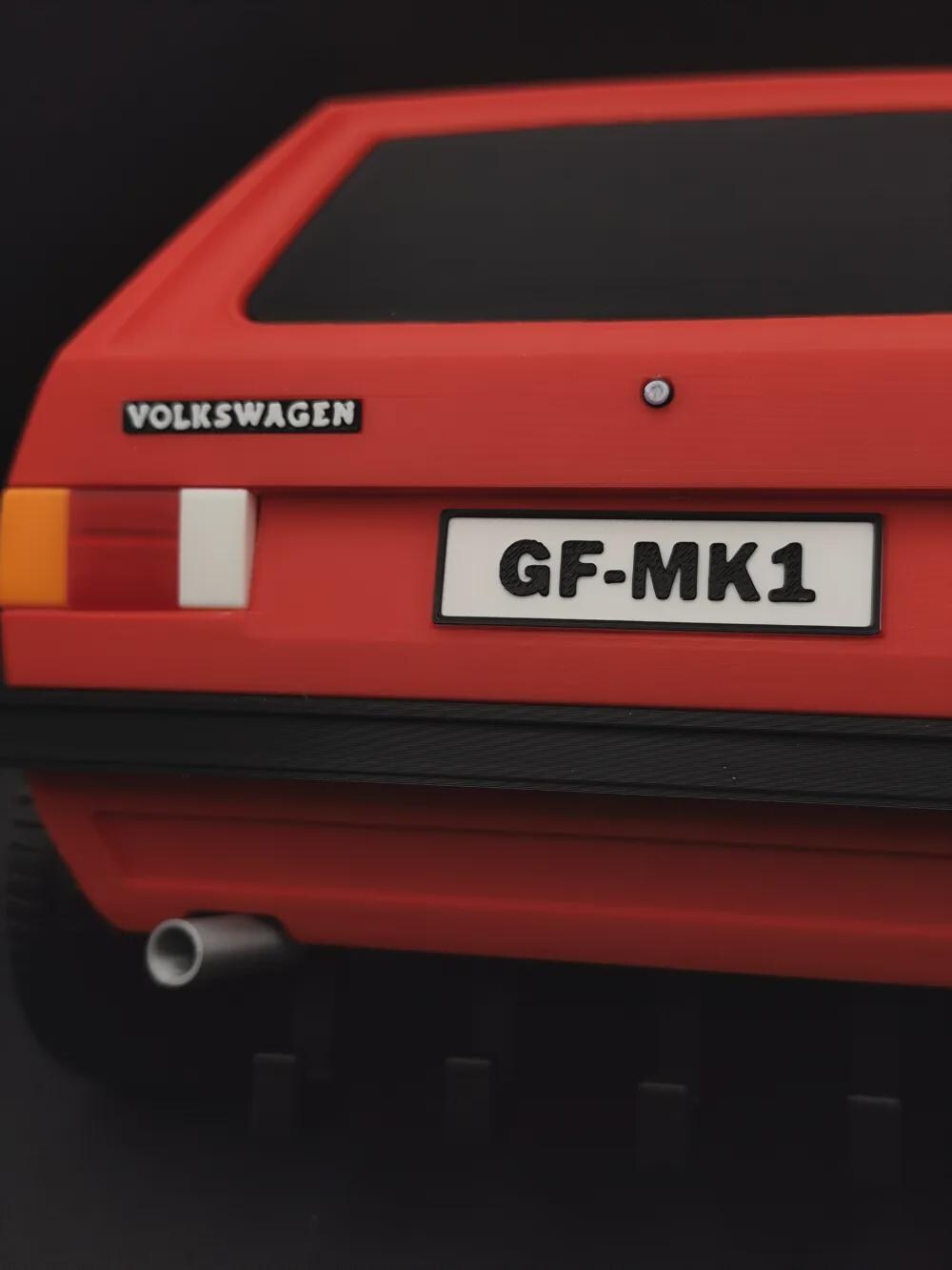 Customizable Golf MK1 Key Holder | 3D Printed VW Hatchback Wall Decor - product photo 8