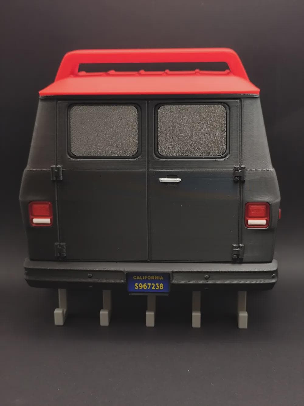 A-Team Van Key Holder, 3D Printed Retro TV Wall Rack, Automotive Garage Decor - product photo 2
