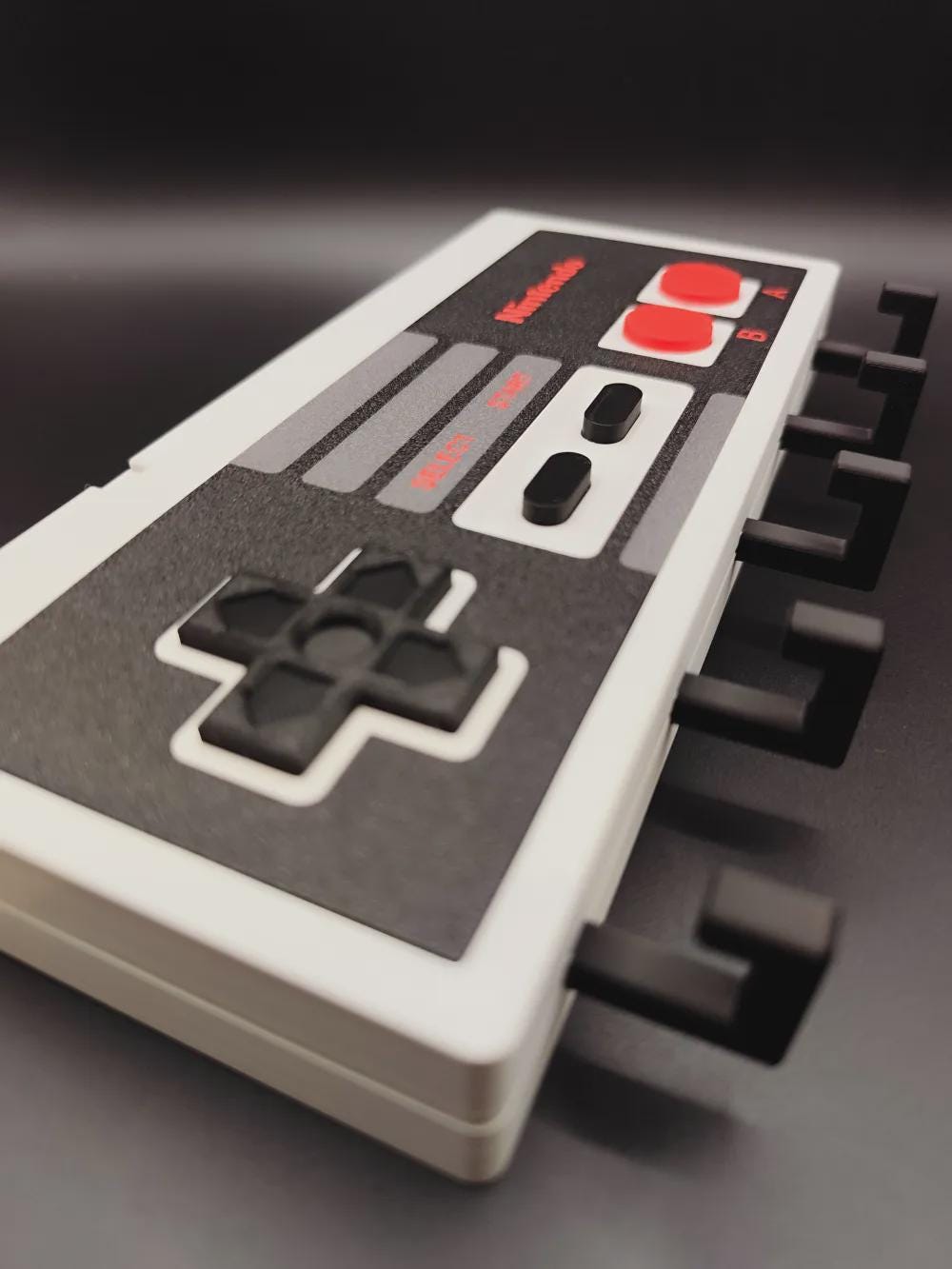 Retro NES Controller Key Holder | 3D Printed Gamer Wall Rack (5 Hooks) - product photo 4