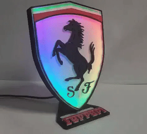 3D Printed Scuderia Ferrari LED Lamp