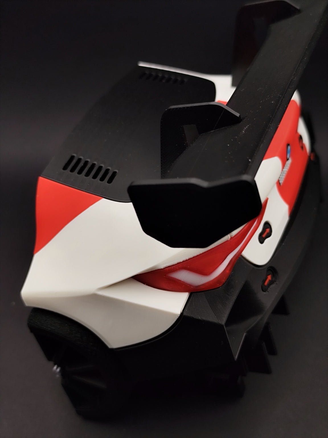 Top angled view of the M4 GT3 rear wing and body details