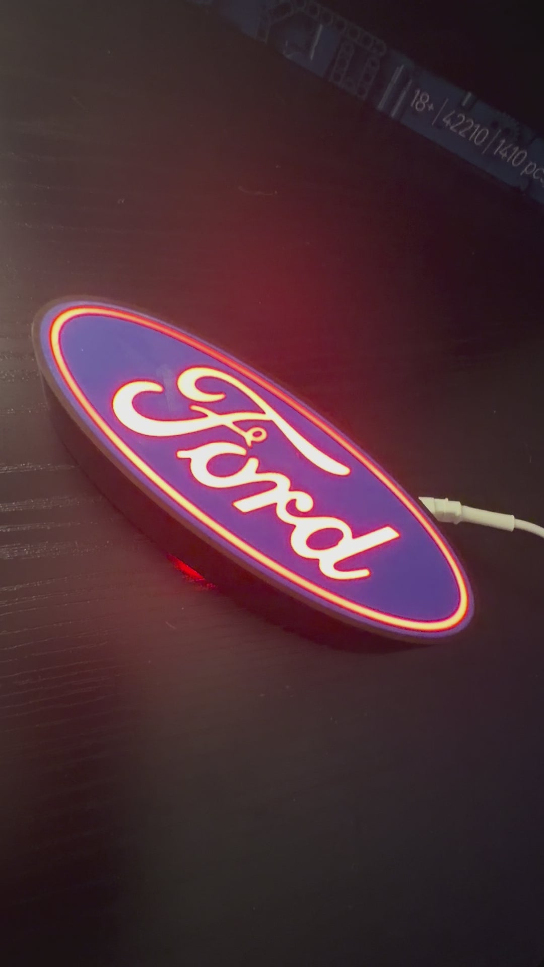 3D Printed Ford Lightbox - Wall Decor