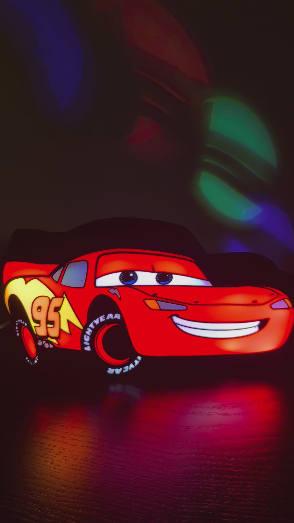 Lightning McQueen LED Lightbox | 3D Printed Cars-Inspired Decor