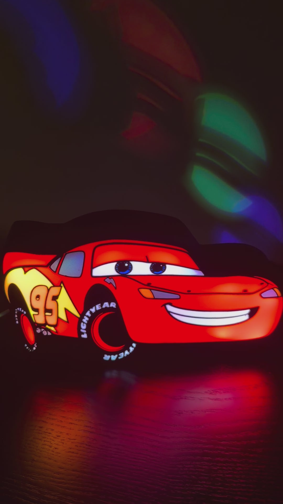 Lightning McQueen LED Lightbox | 3D Printed Cars-Inspired Decor