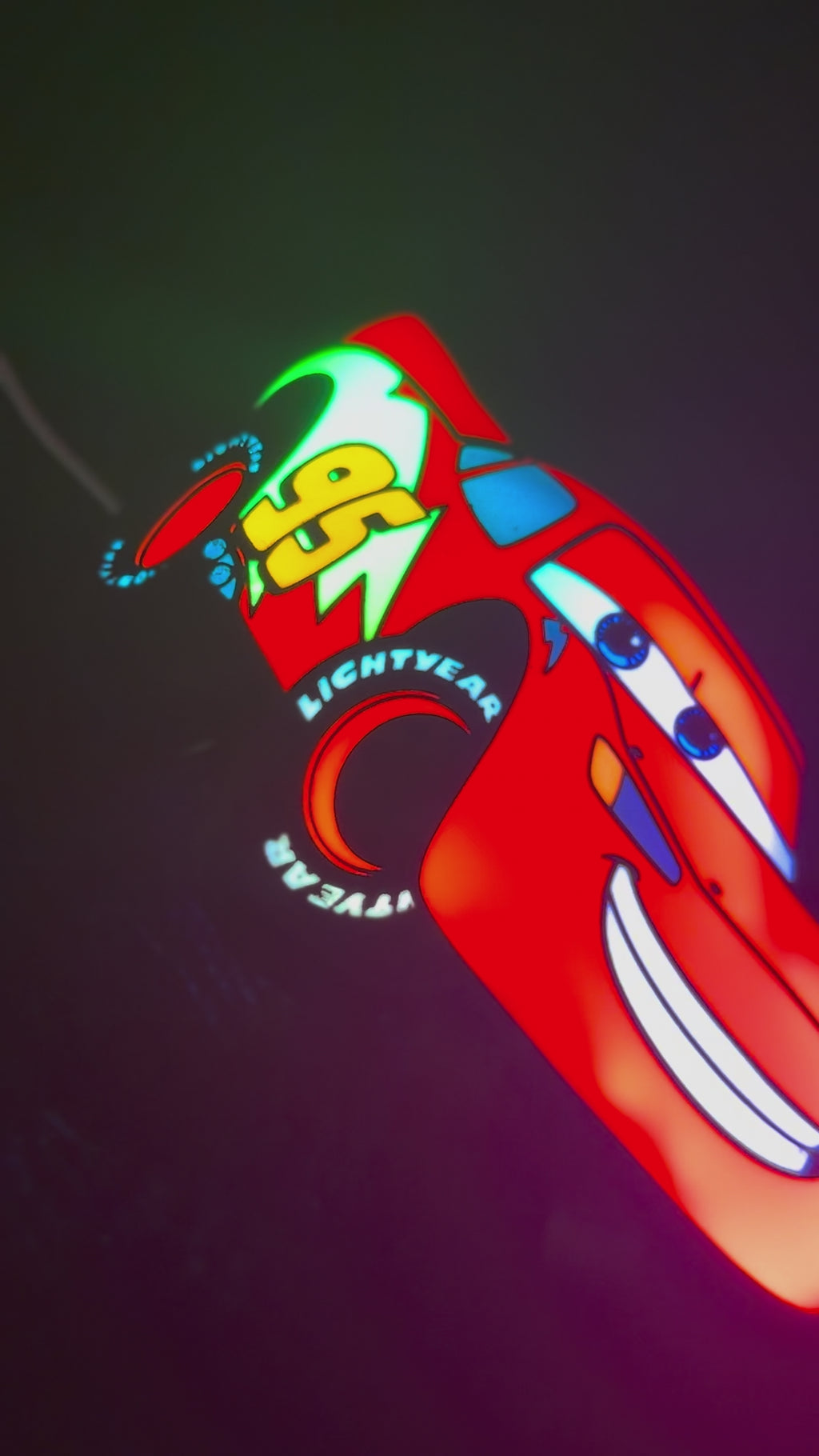 Lightning McQueen LED Lightbox | 3D Printed Cars-Inspired Decor