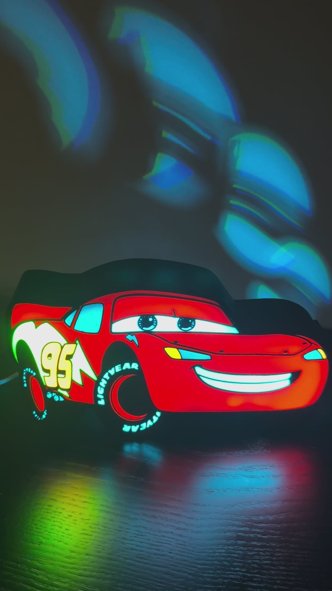 Lightning McQueen LED Lightbox | 3D Printed Cars-Inspired Decor