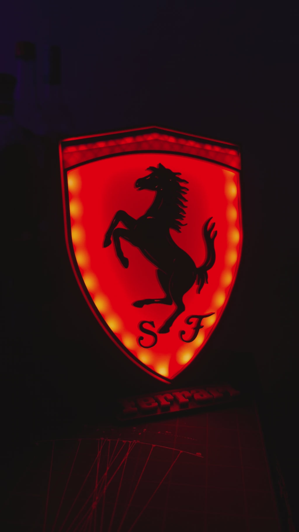 3D Printed Scuderia Ferrari LED Lamp