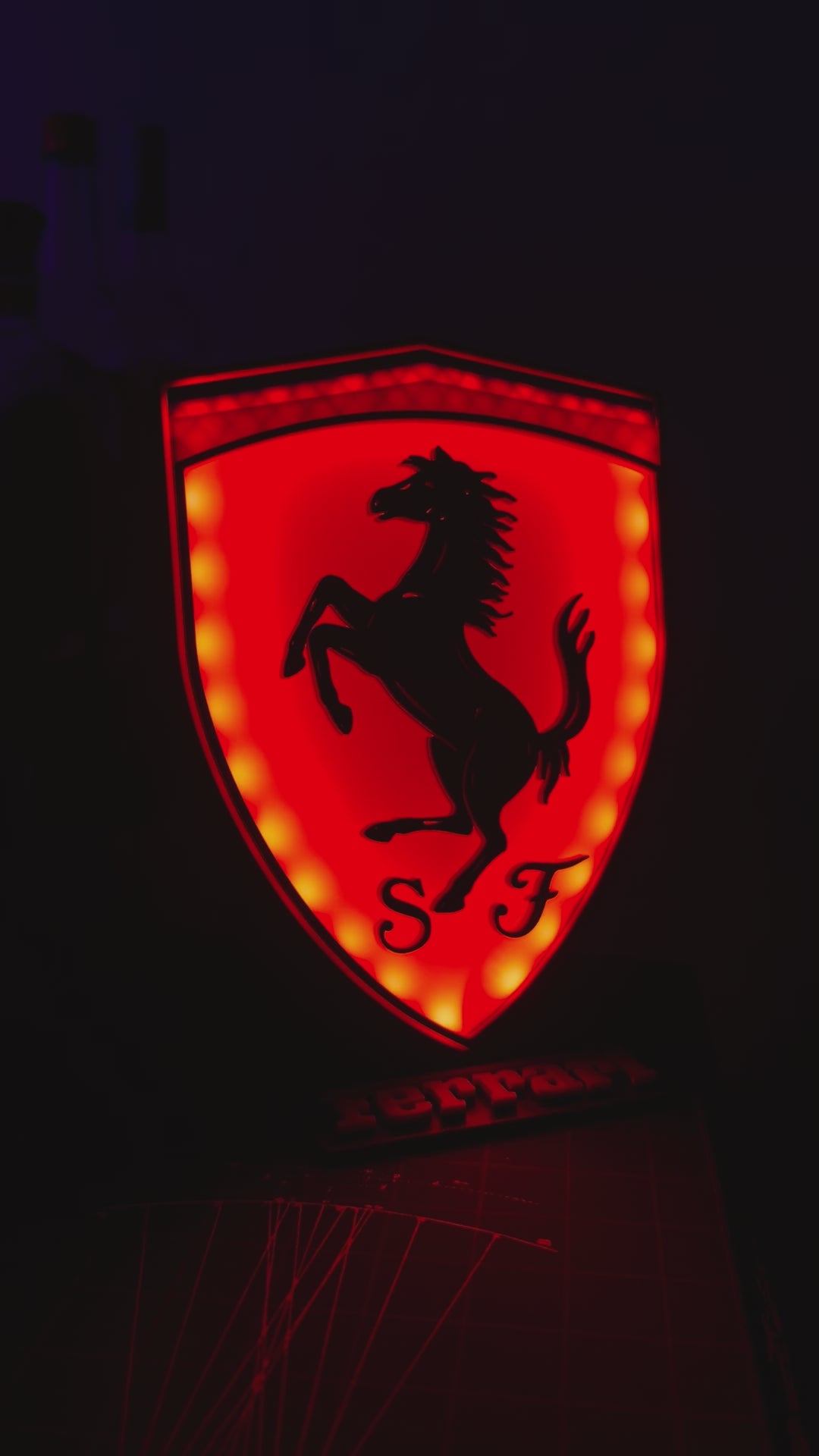 3D Printed Scuderia Ferrari LED Lamp